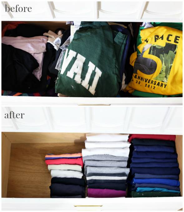 叠衣服时只要一个动作,衣服再多也不怕乱! 叠衣服时只要一个动作,衣服再多也不怕乱!